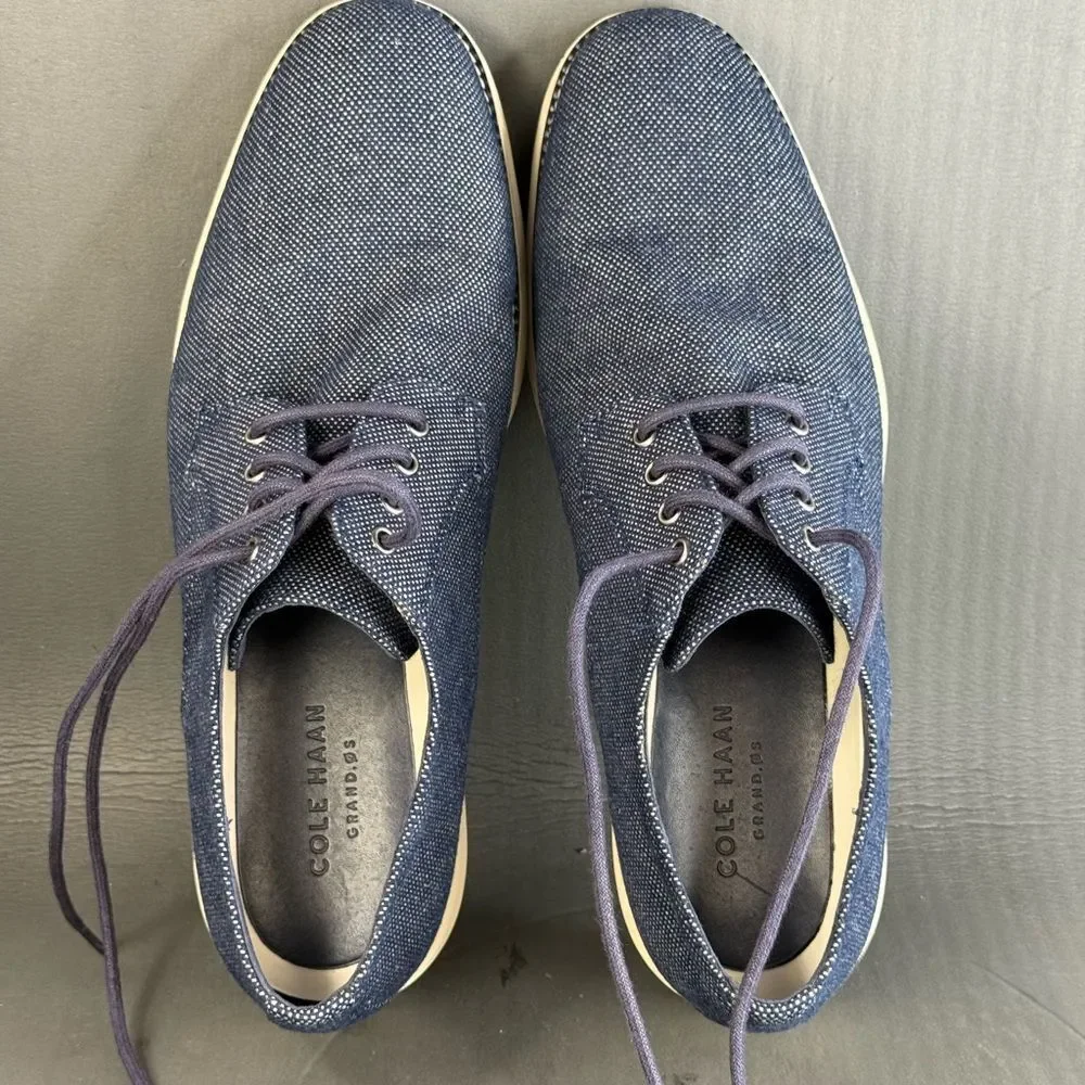 Cole Haan OriginalGrand Plain Toe Oxfords navy denim men’s size 11